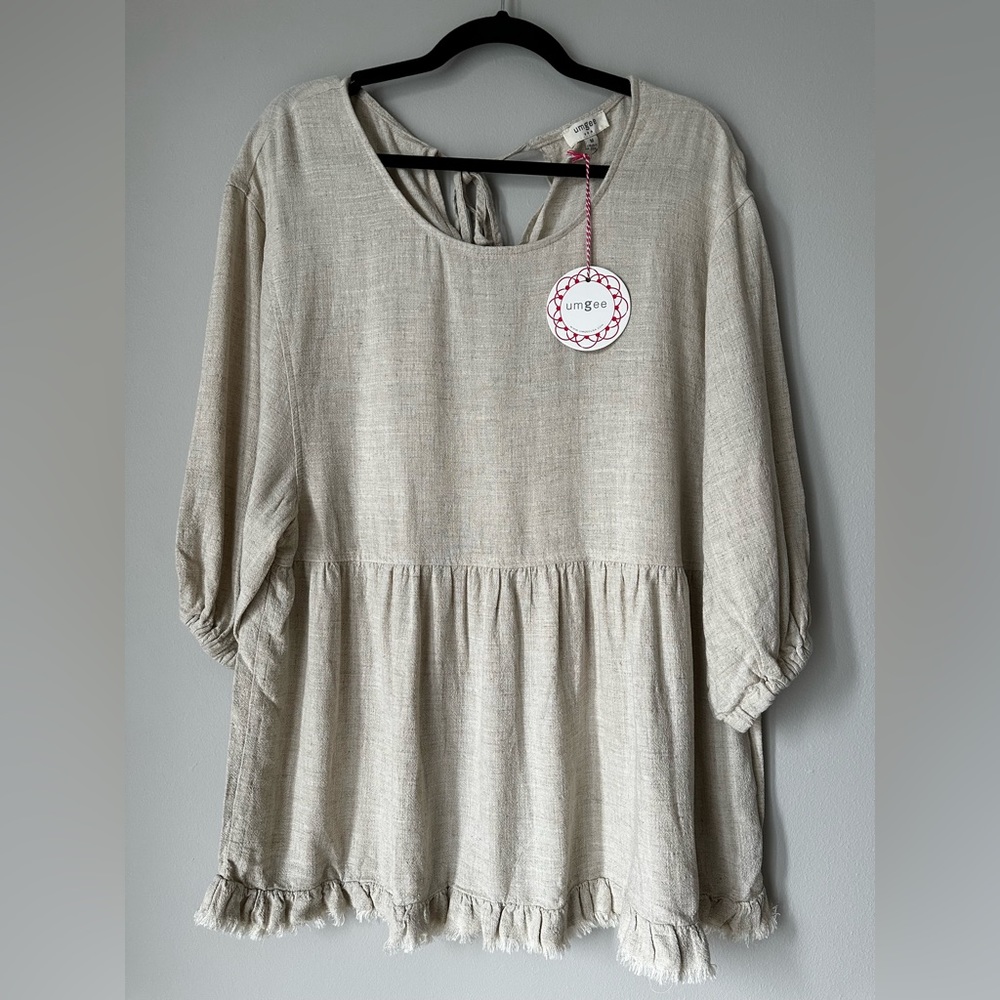 NWT Umgee Shirt Size:M Cotton + Linen